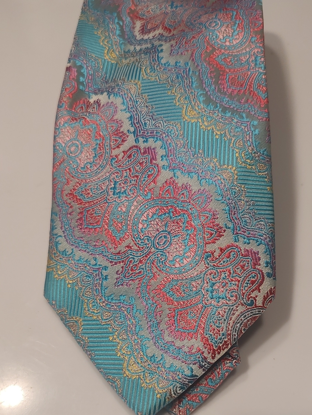 Stacy Adams Microfiber Pastel Paisley Tie